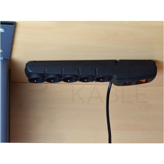 Przedłużacz elektryczny Listwa zasilająca antyprzepięciowa ACAR F5 na 5 gniazd [2P+Z] z wyłącznikiem czarna 3m