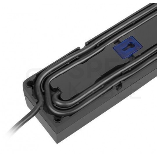 Przedłużacz elektryczny Listwa zasilająca antyprzepięciowa ARMAC Z5 na 5 gniazd [2P+Z] z wyłącznikiem czarna 3m