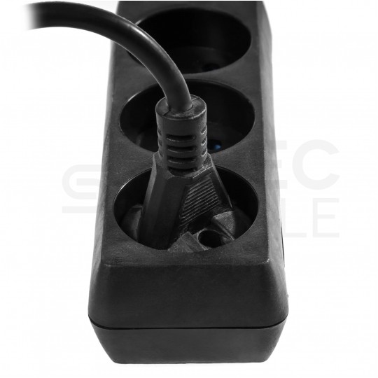 Przedłużacz elektryczny Listwa zasilająca na 3 gniazda [2P] czarna 3m ECO PLASTROL