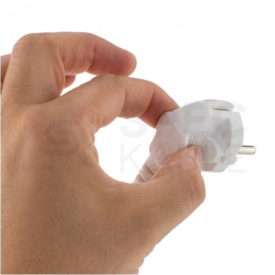 Przedłużacz elektryczny Listwa zasilająca na 3 gniazda [2P+Z] z wyłącznikiem biało-szara 3m BEMKO