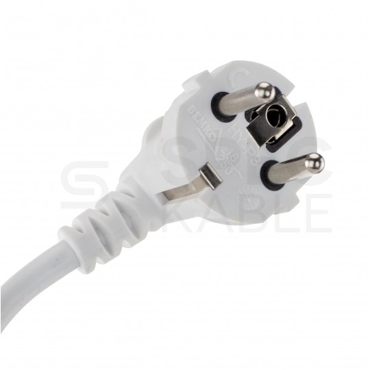 Przedłużacz elektryczny Listwa zasilająca na 4 gniazda [2P+Z] z wyłącznikiem biało-szara 1,5m BEMKO