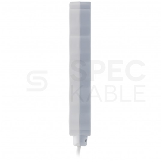 Przedłużacz elektryczny Listwa zasilająca na 5 gniazd [2P+Z] biało-szara 1,5m BEMKO