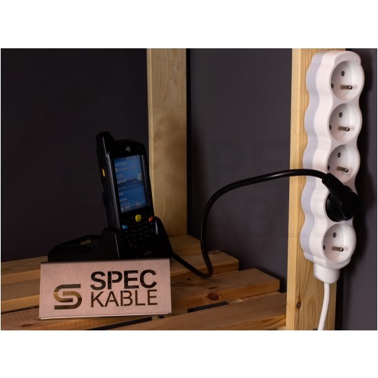 Przedłużacz elektryczny Listwa zasilająca na 5 gniazd [2P+Z] biało-szara 1,5m BEMKO