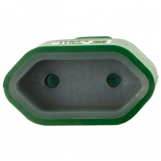 Przedłużacz elektryczny płaski do lampek choinkowych OMYp 2x0,75mm2 (wtyk / gniazdo) bez uziemienia 230V 2,5A zielony 1,5m