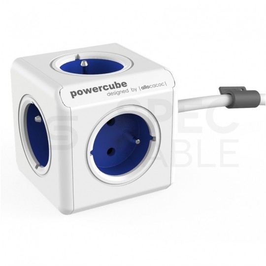 Przedłużacz prądowy PowerCube 5gn. 1,5m niebieski