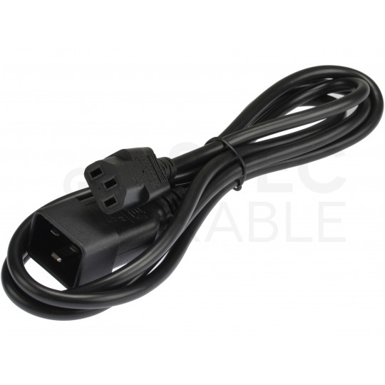 Przedłużacz serwerowy Kabel zasilający (230V 10A) do serwerów i zasilaczy UPS złącza IEC320 (C20 / C13) czarny 2m ACT