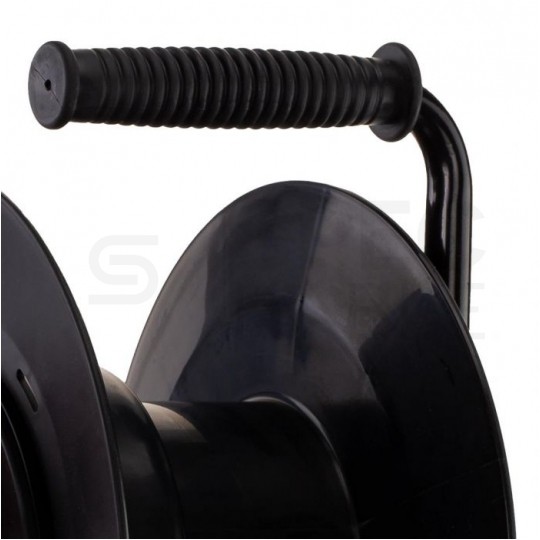 Przedłużacz siłowy zwijany na bębnie Rozgałęźnik budowlany na 1 gniazdo siłowe [5p] 400V 16A + 2 gniazda [2P+Z] 230V 16A IP44 na kablu OW 5x2,5mm2 30m