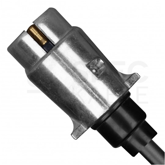 Przedłużacz spiralny QLY-s kabel do przyczepy zakończony metalowymi złączami 7-pin 12V (gniazdo / wtyk) 5m