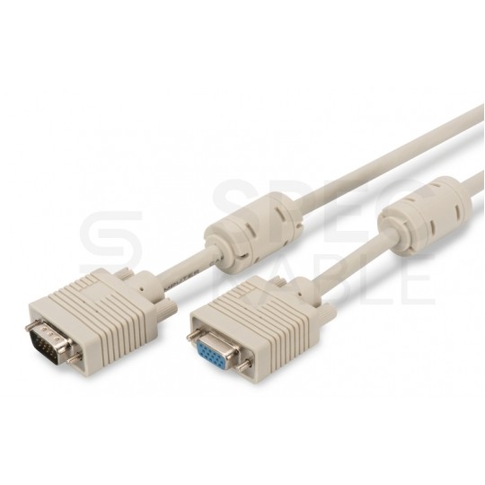 Przedłużacz VGA (D-Sub 15-pin) HD@60 (wtyk / gniazdo) szary 15m
