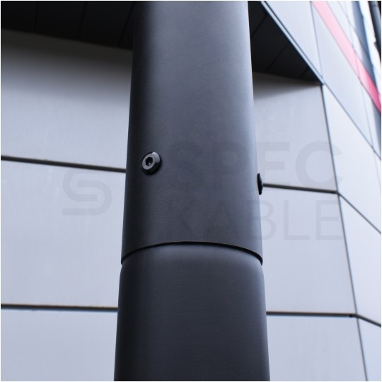 Przedłużka do słupa oświetleniowego maszt fi: 60mm 1m czarny BEMKO
