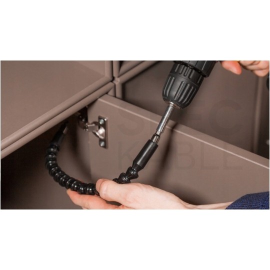 Przedłużka elastyczna do bitów 1/4" 300mm kraft&dele