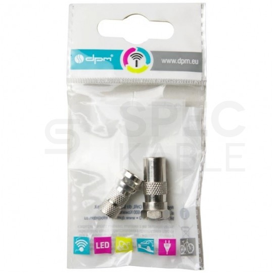 Przejście Adapter antenowy F (wtyk) / IEC TV (wtyk) + Wtyk F nakręcany 7,0mm