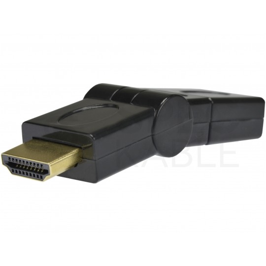 Przejście HDMI (wtyk / gniazdo) Adapter kątowy 360° regulowany