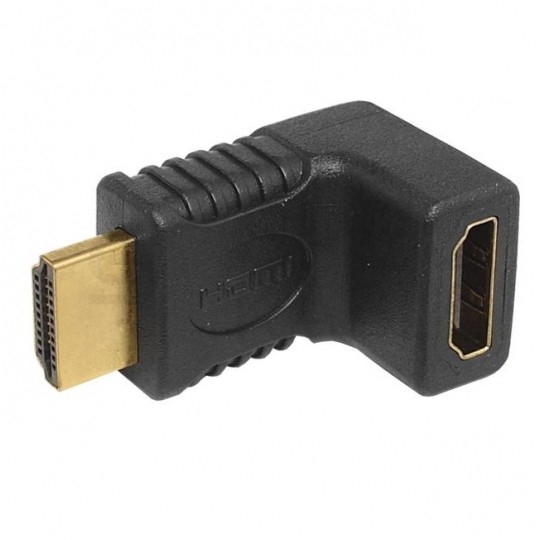 Przejście HDMI (wtyk / gniazdo) Adapter kątowy 90°