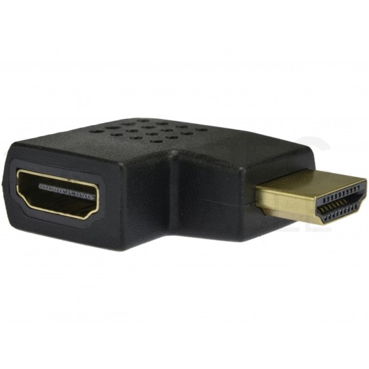Przejście HDMI (wtyk / gniazdo) Adapter płaski kątowy 90° prawy