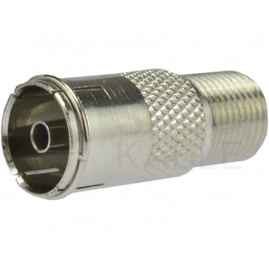 Przejście Łącznik antenowy F (gniazdo) / IEC TV (gniazdo) opakowanie 100szt