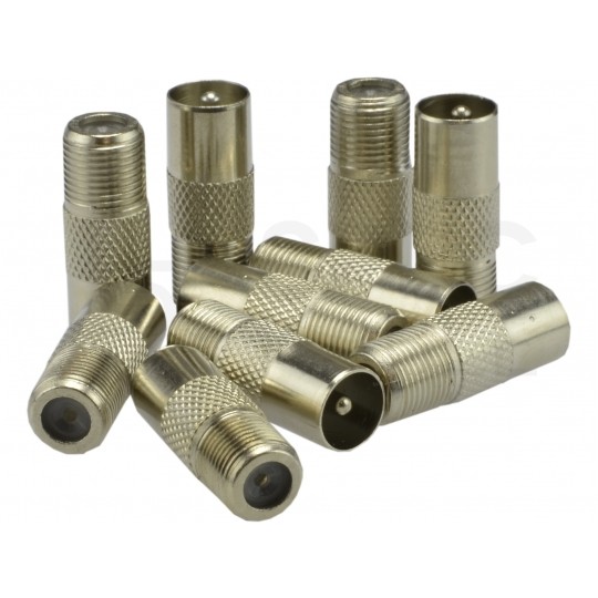 Przejście Łącznik antenowy F (gniazdo) / IEC TV (wtyk)