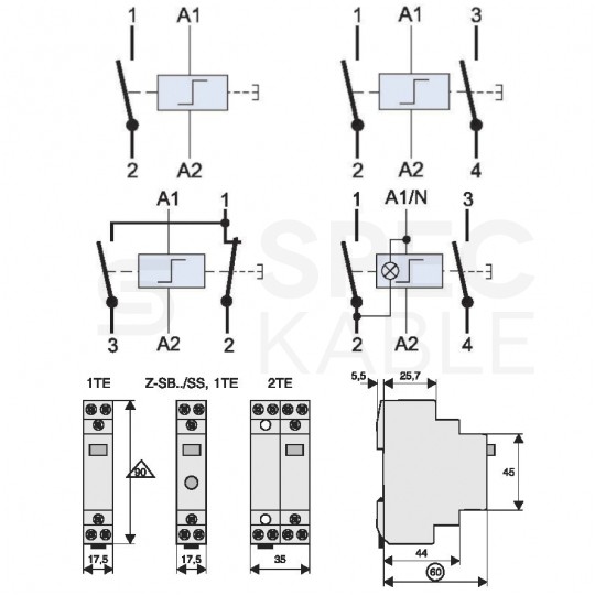 Przekaźnik bistabilny na szynę Z-S230/S 16A 230V EATON