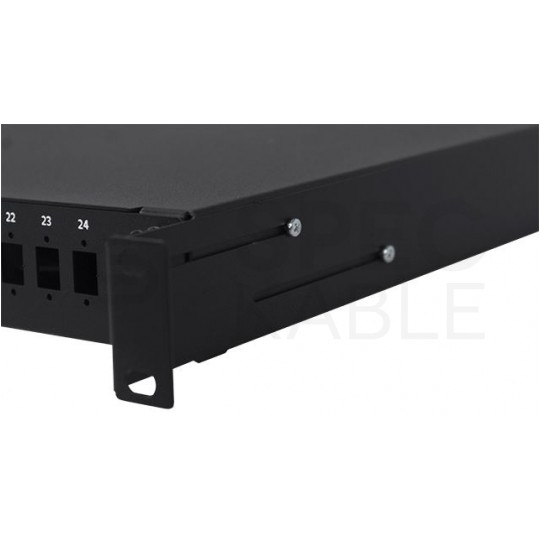 Przełącznica światłowodowa FO 12xSC simplex RACK 19" 1U wysuwana czarna