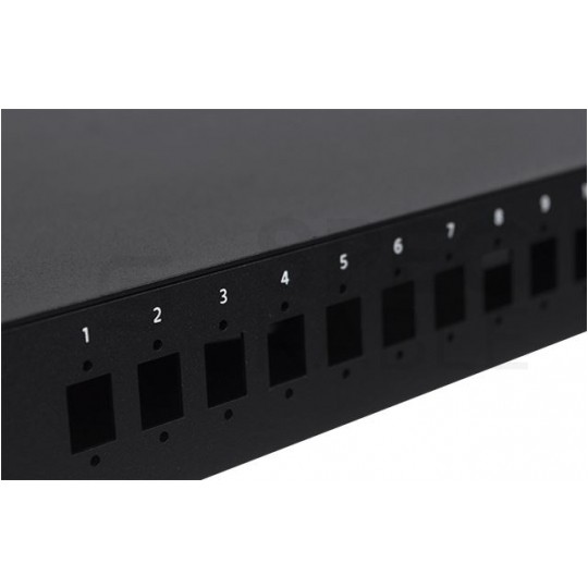 Przełącznica światłowodowa FO 12xSC simplex RACK 19" 1U wysuwana czarna