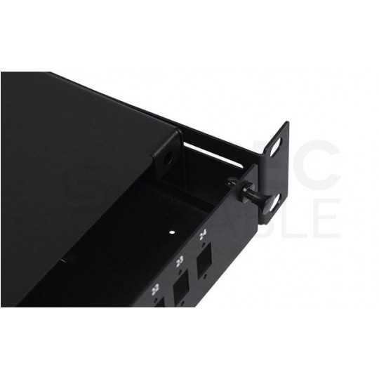 Przełącznica światłowodowa FO 12xSC simplex RACK 19" 1U wysuwana czarna
