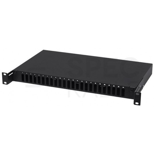 Przełącznica światłowodowa FO 24xSC duplex RACK 19" 1U wysuwana czarna