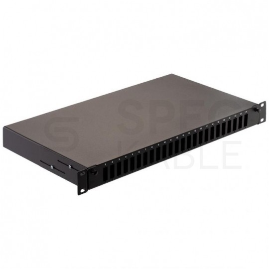 Przełącznica światłowodowa FO 24xSC duplex RACK 19" 1U wysuwana czarna