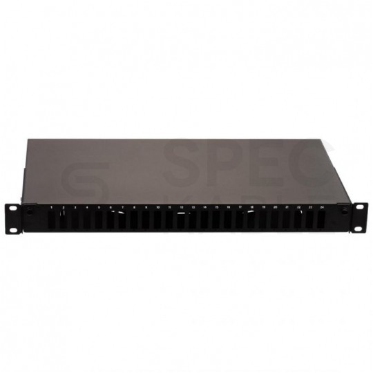Przełącznica światłowodowa FO 24xSC duplex RACK 19" 1U wysuwana czarna