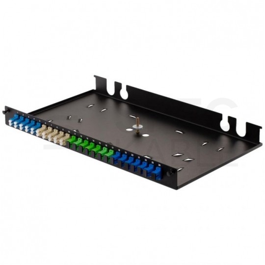 Przełącznica światłowodowa FO 24xSC duplex RACK 19" 1U wysuwana czarna