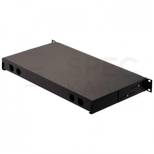 Przełącznica światłowodowa FO 24xSC simplex RACK 19" 1U wysuwana czarna
