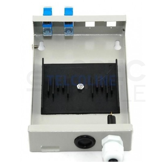 Przełącznica światłowodowa FO FTTH naścienna MINI na 4 adaptery SC simplex szara TELCOLINE