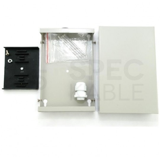 Przełącznica światłowodowa FO FTTH naścienna MINI na 4 adaptery SC simplex szara TELCOLINE