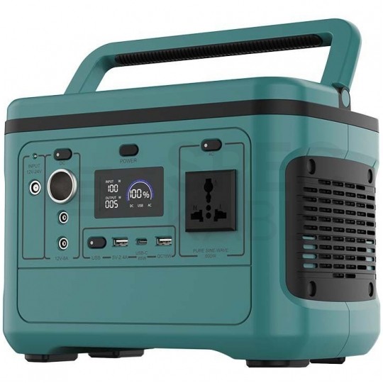 Przenośna stacja zasilania 500W Powerbank solarny 568Wh (ładowanie AC + DC) Generator M6 LiFePO4 VT-606 V-TAC