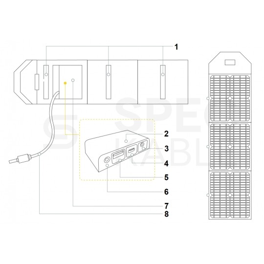Przenośny panel solarny Ładowarka słoneczna USB składany turystyczny 80W TRAVEL SOLAR VOLT