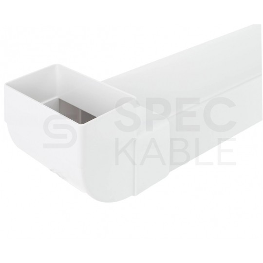 Przepust kanał kablowy podtynkowy płaski 55x110mm 0,5m do prowadzenia kabli telewizyjnych + 2x kolanko 90st airRoxy