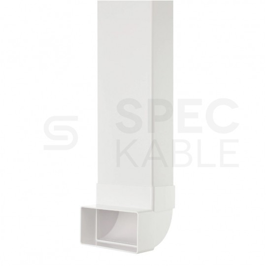 Przepust kanał kablowy podtynkowy płaski 55x110mm 0,5m do prowadzenia kabli telewizyjnych + 2x kolanko 90st airRoxy