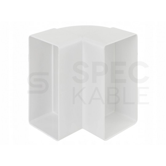 Przepust kanał kablowy podtynkowy płaski 55x110mm 1,5m do prowadzenia kabli telewizyjnych + 2x kolanko 90st airRoxy