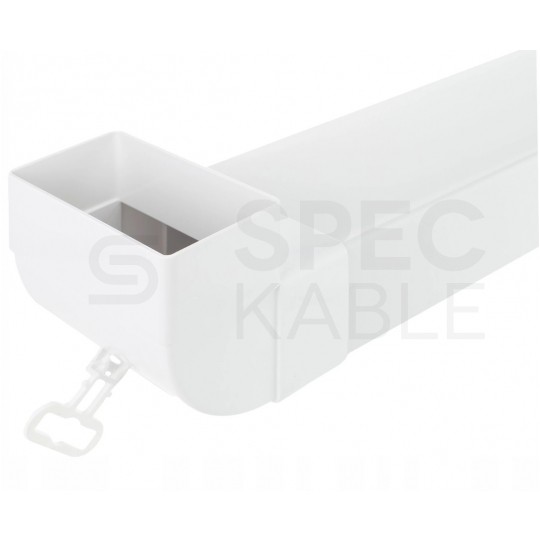 Przepust kanał kablowy podtynkowy płaski 55x110mm 1,5m do prowadzenia kabli telewizyjnych + 2x kolanko 90st airRoxy