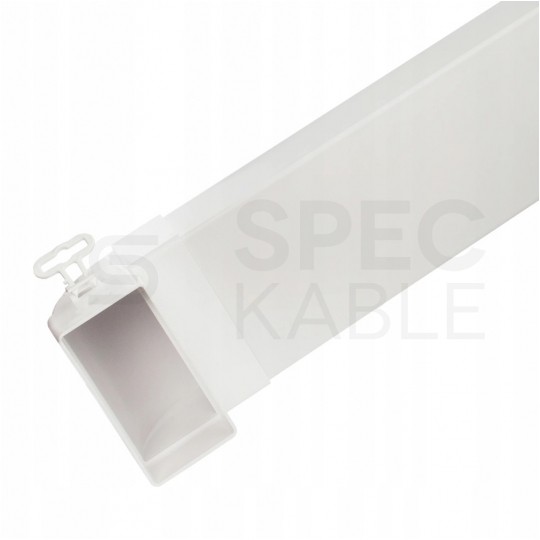 Przepust kanał kablowy podtynkowy płaski 55x110mm 1,5m do prowadzenia kabli telewizyjnych + 2x kolanko 90st airRoxy