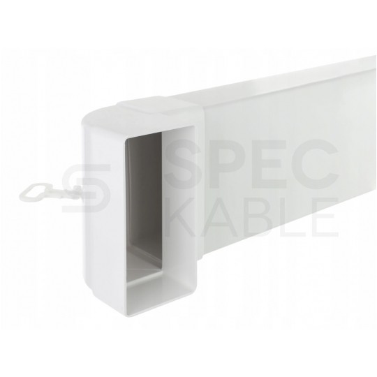 Przepust kanał kablowy podtynkowy płaski 55x110mm 1m do prowadzenia kabli telewizyjnych + 2x kolanko 90st airRoxy