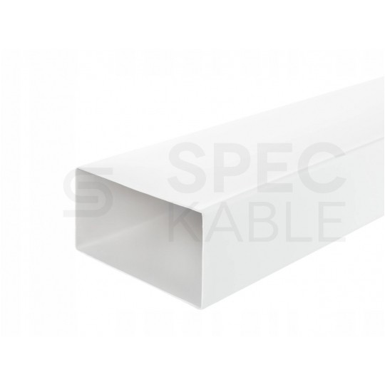 Przepust kanał kablowy podtynkowy płaski 55x110mm 1m do prowadzenia kabli telewizyjnych + 2x kolanko 90st airRoxy