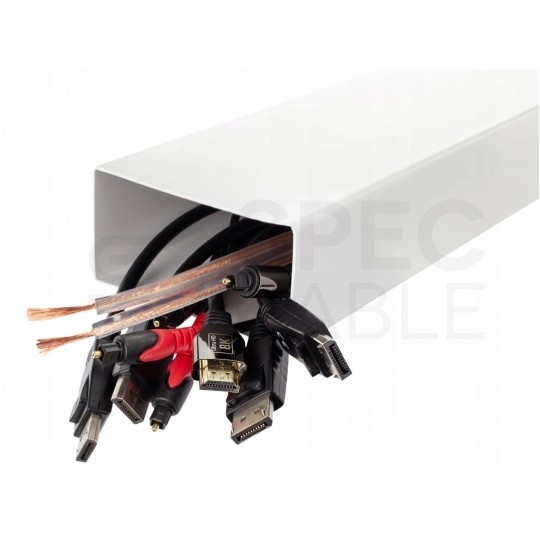 Przepust kanał kablowy podtynkowy płaski 55x110mm 1m do prowadzenia kabli telewizyjnych + 2x kolanko 90st airRoxy