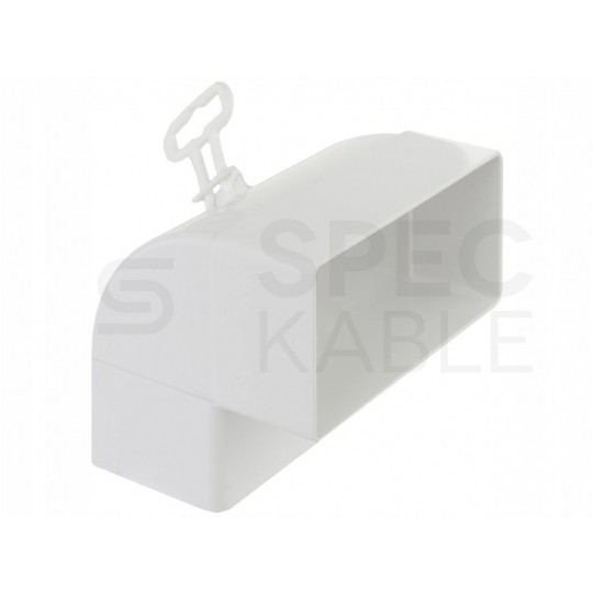 Przepust kanał kablowy podtynkowy płaski 55x110mm 1m do prowadzenia kabli telewizyjnych + 2x kolanko 90st airRoxy