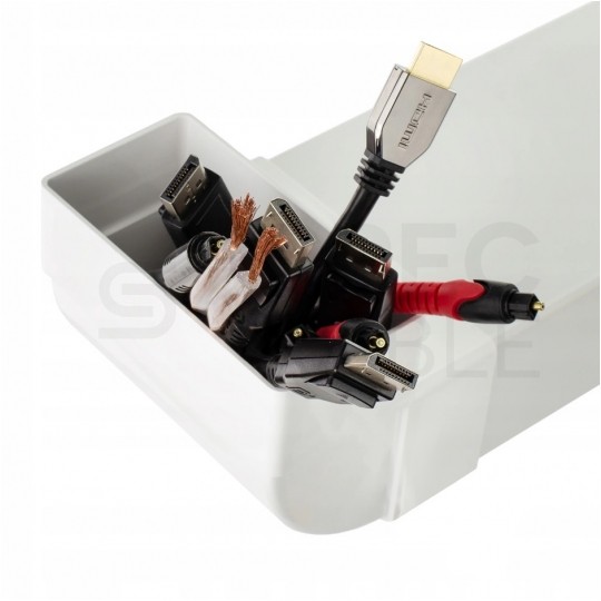 Przepust kanał kablowy podtynkowy płaski 55x110mm 2x 0,5m do prowadzenia kabli telewizyjnych + łącznik + 2x kolanko 90st airRoxy