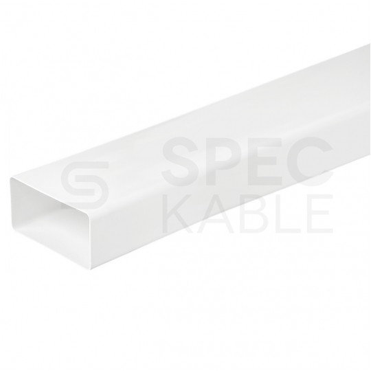 Przepust kanał kablowy podtynkowy płaski 55x110mm 2x 0,5m do prowadzenia kabli telewizyjnych + łącznik + 2x kolanko 90st airRoxy