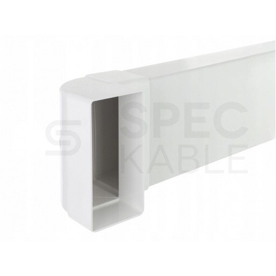 Przepust kanał kablowy podtynkowy płaski 55x110mm 2x 0,5m do prowadzenia kabli telewizyjnych + łącznik + 2x kolanko 90st airRoxy