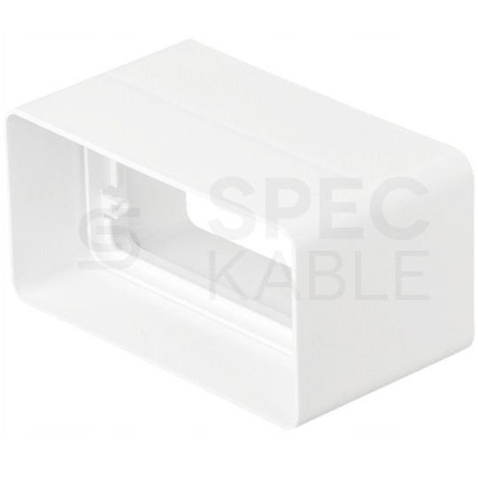 Przepust kanał kablowy podtynkowy płaski 55x110mm 2x 0,5m do prowadzenia kabli telewizyjnych + łącznik + 2x kolanko 90st airRoxy