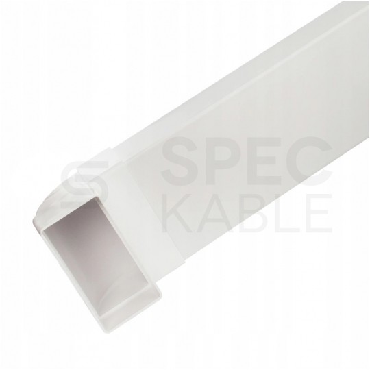 Przepust kanał kablowy podtynkowy płaski 55x110mm 2x 0,5m do prowadzenia kabli telewizyjnych + łącznik + 2x kolanko 90st airRoxy