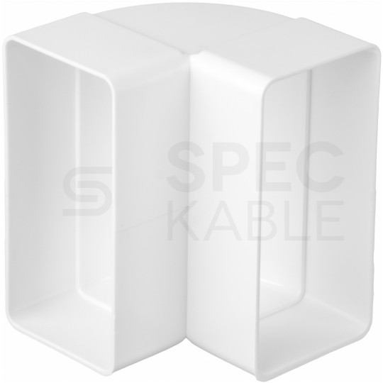 Przepust kanał kablowy podtynkowy płaski 55x110mm 2x 0,5m do prowadzenia kabli telewizyjnych + łącznik + 2x kolanko 90st airRoxy