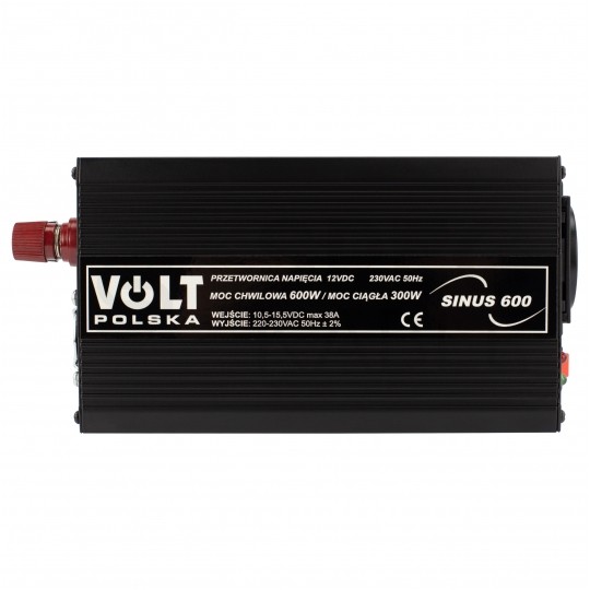 Przetwornica napięcia 12V / 230V czysty SINUS 300/600W VOLT SINUS 600